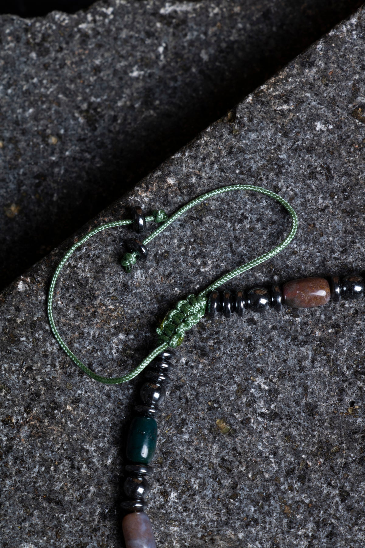 Laboratory Certified Agate & Hematite Natural Stone Bracelet