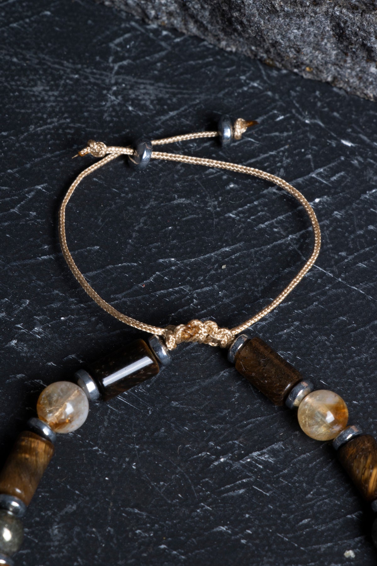 Laboratory Certified Citrine & Tiger’s Eye Natural Stone Bracelet