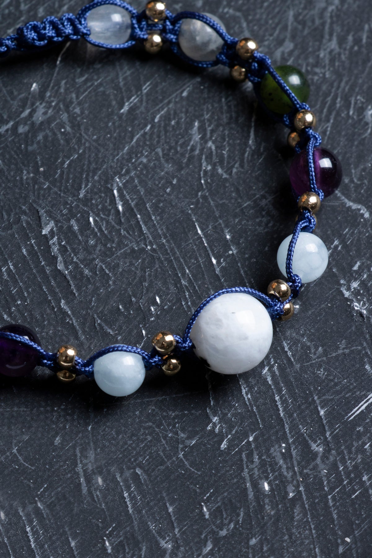 Laboratory Certified Aquarius Zodiac Natural Stone Bracelet