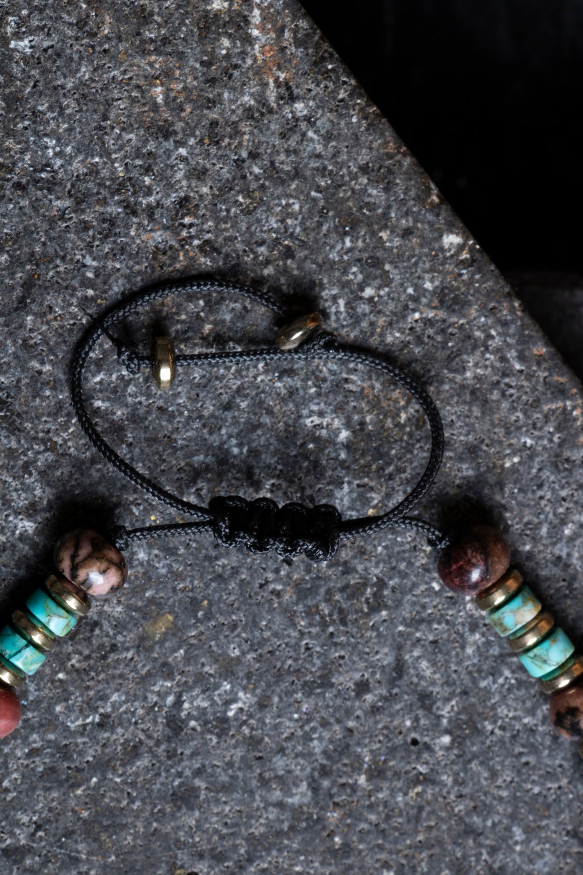 Laboratory Certified Rhodonite, Turquoise & Hematite Natural Stone Bracelet