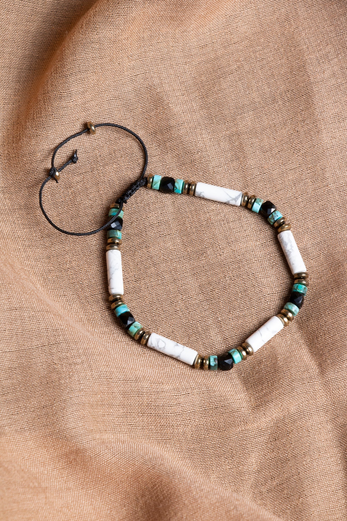 Laboratory Certified Turquoise & Howlite Natural Stone Bracelet