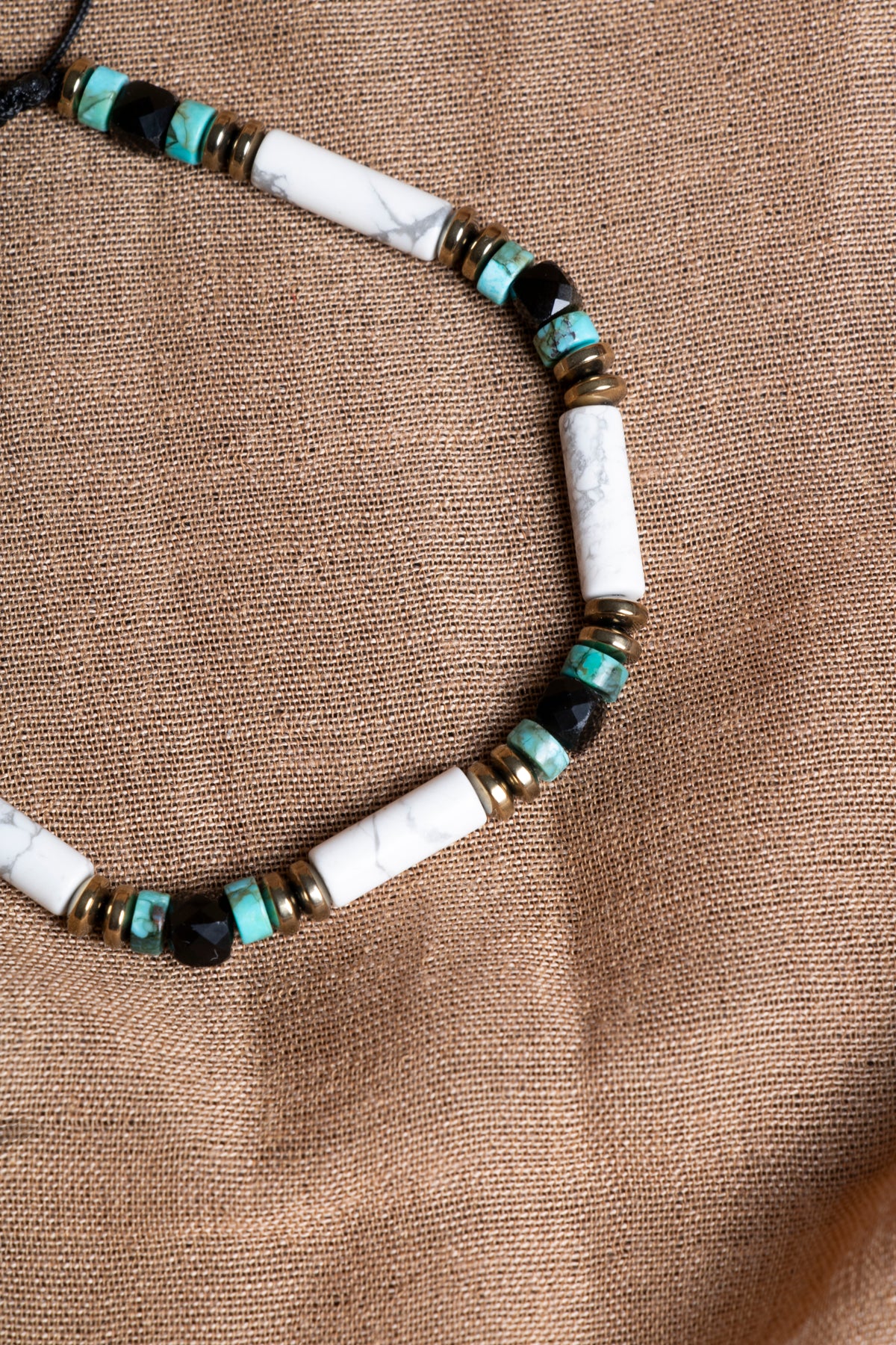 Laboratory Certified Turquoise & Howlite Natural Stone Bracelet