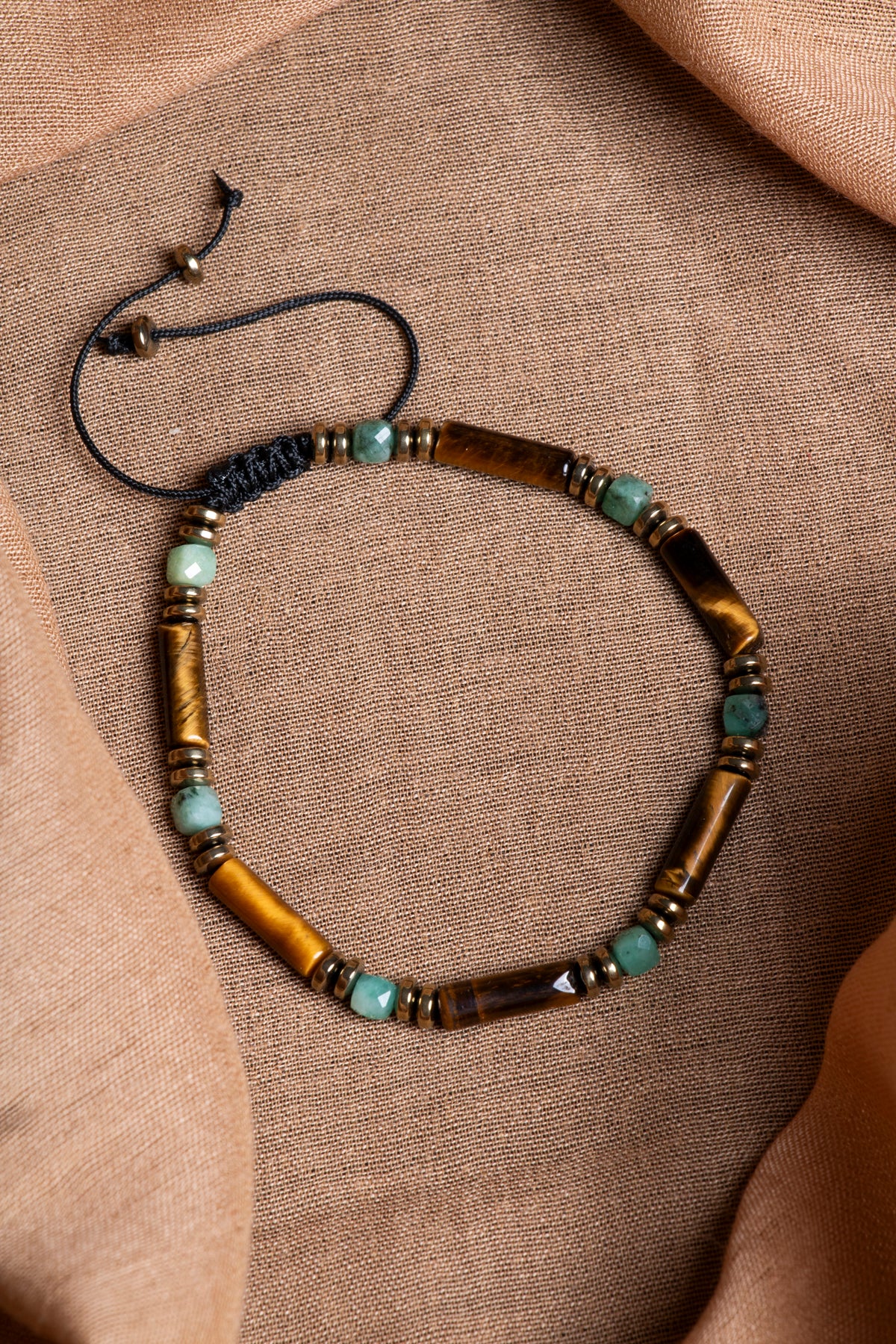 Laboratory Certified Tiger’s Eye & Turquoise Natural Stone Bracelet