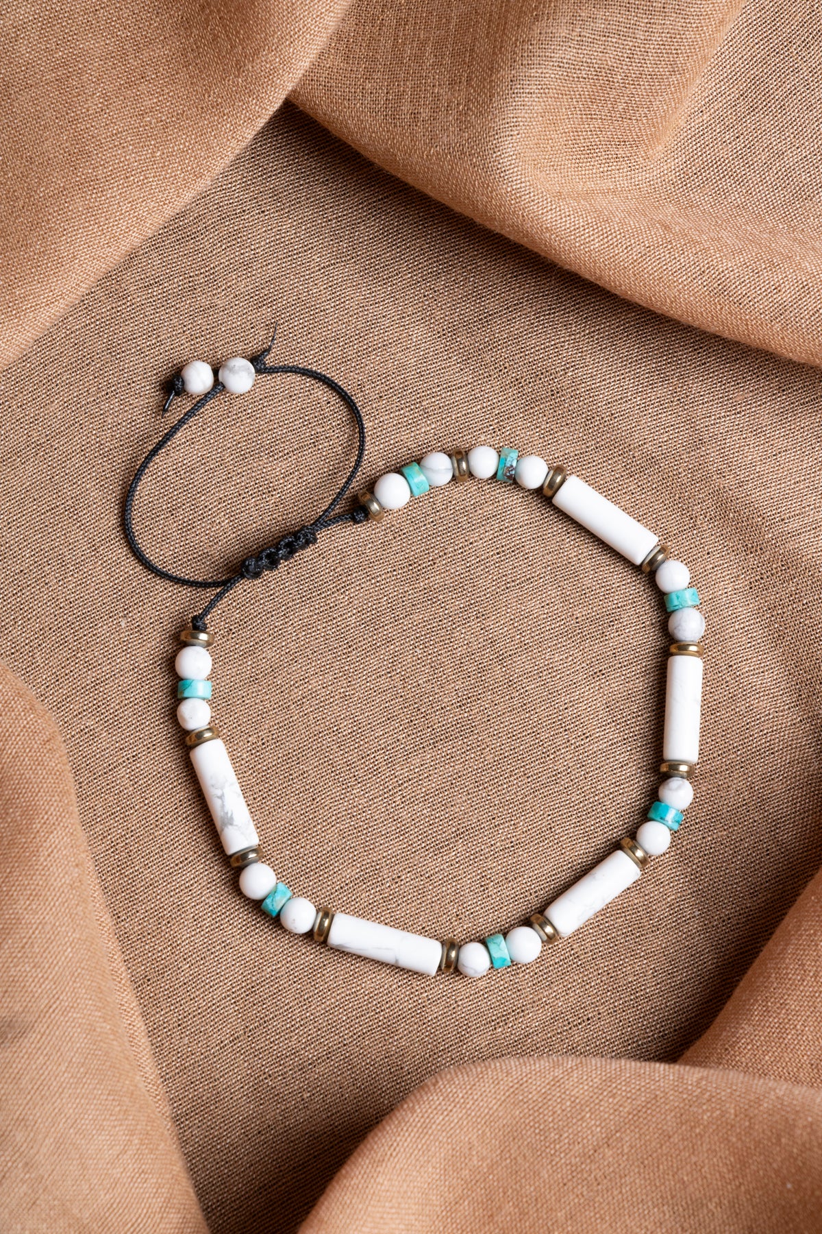 Laboratory Certified Howlite & Turquoise Natural Stone Bracelet