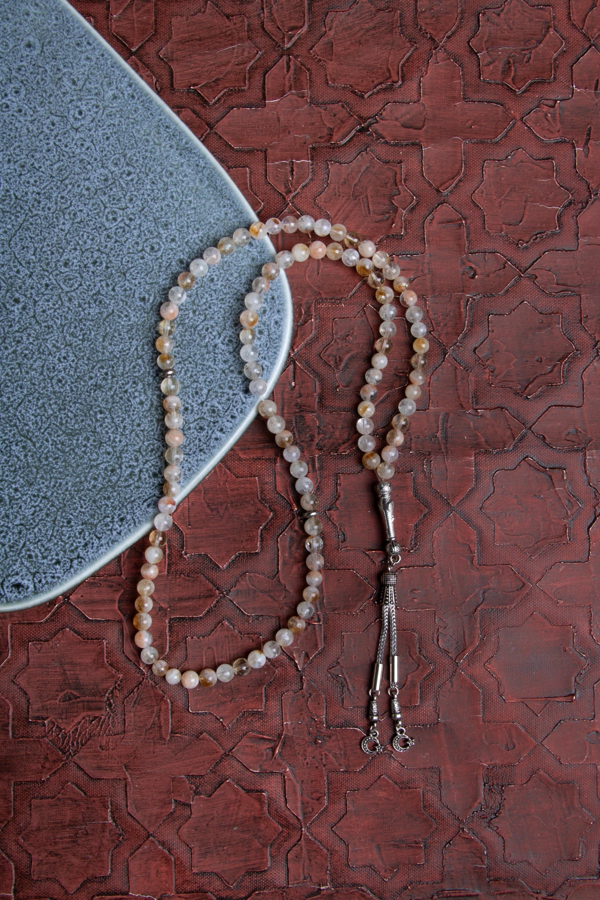 Laboratory Certified Citrine Natural Stone Prayer Beads 99 Beads – 6 mm