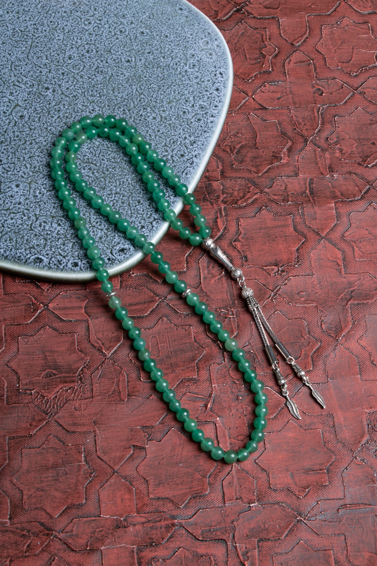 Laboratory Certified Green Aventurine Natural Stone Prayer Beads 99 Beads – 6 mm