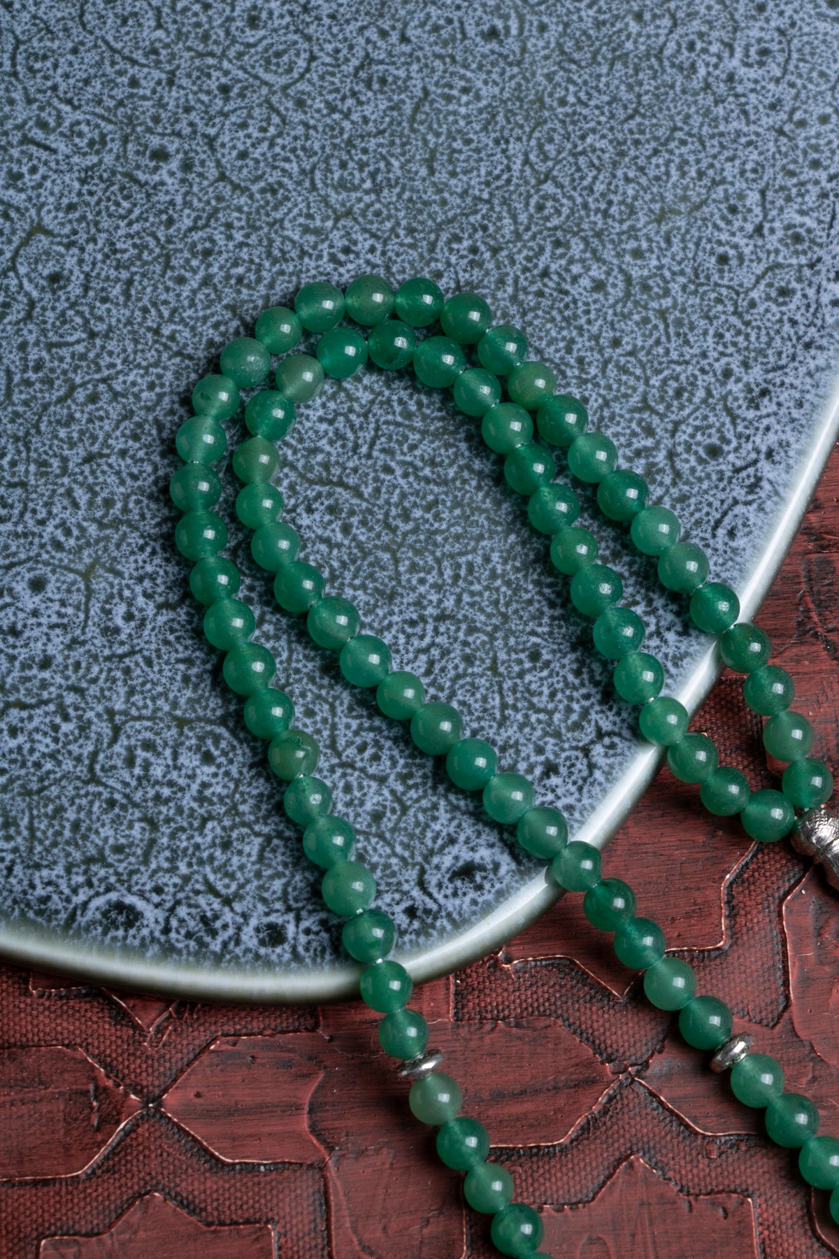 Laboratory Certified Green Aventurine Natural Stone Prayer Beads 99 Beads – 6 mm