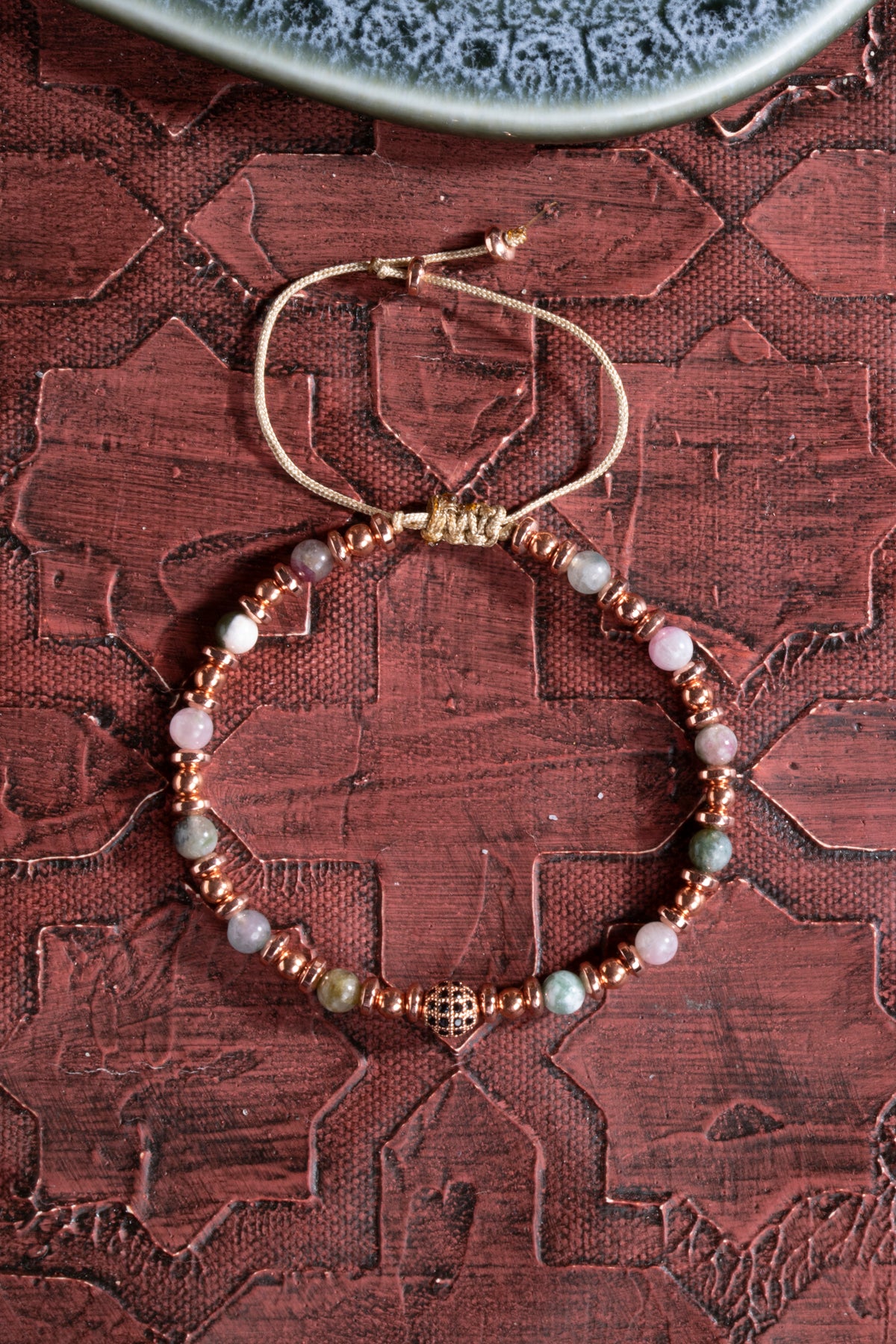 Laboratory Certified Agate & Hematite Natural Stone Bracelet