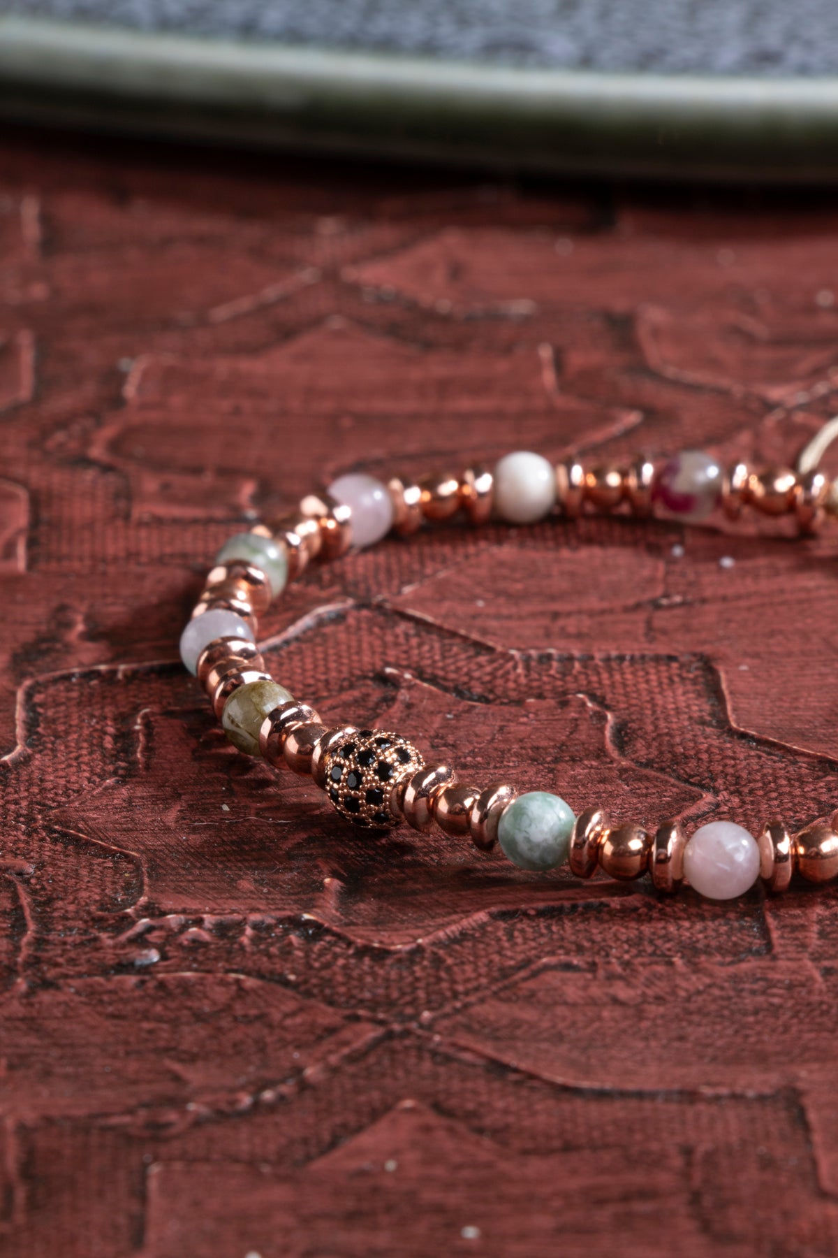 Laboratory Certified Agate & Hematite Natural Stone Bracelet