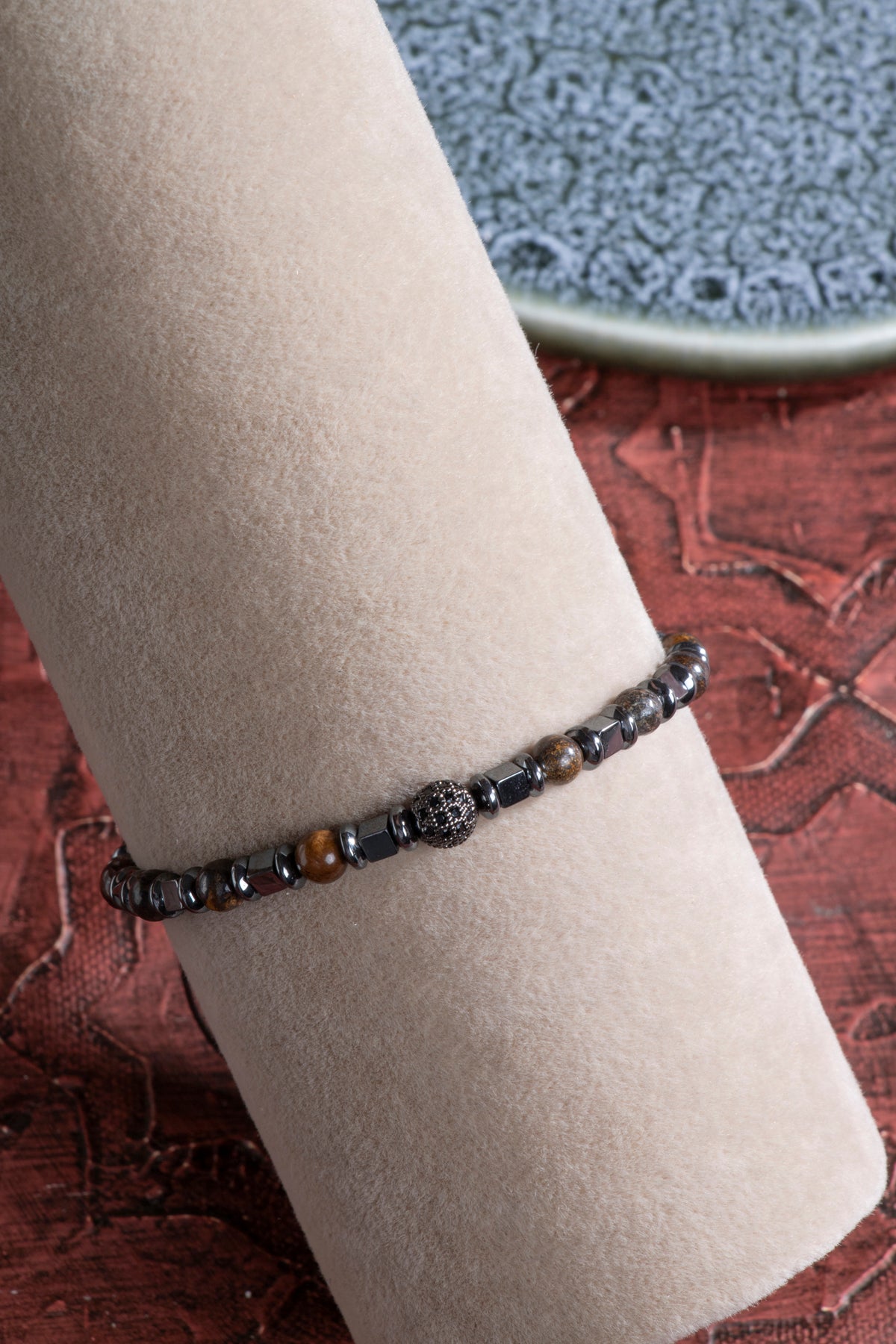 Laboratory Certified Biotite & Hematite Natural Stone Bracelet