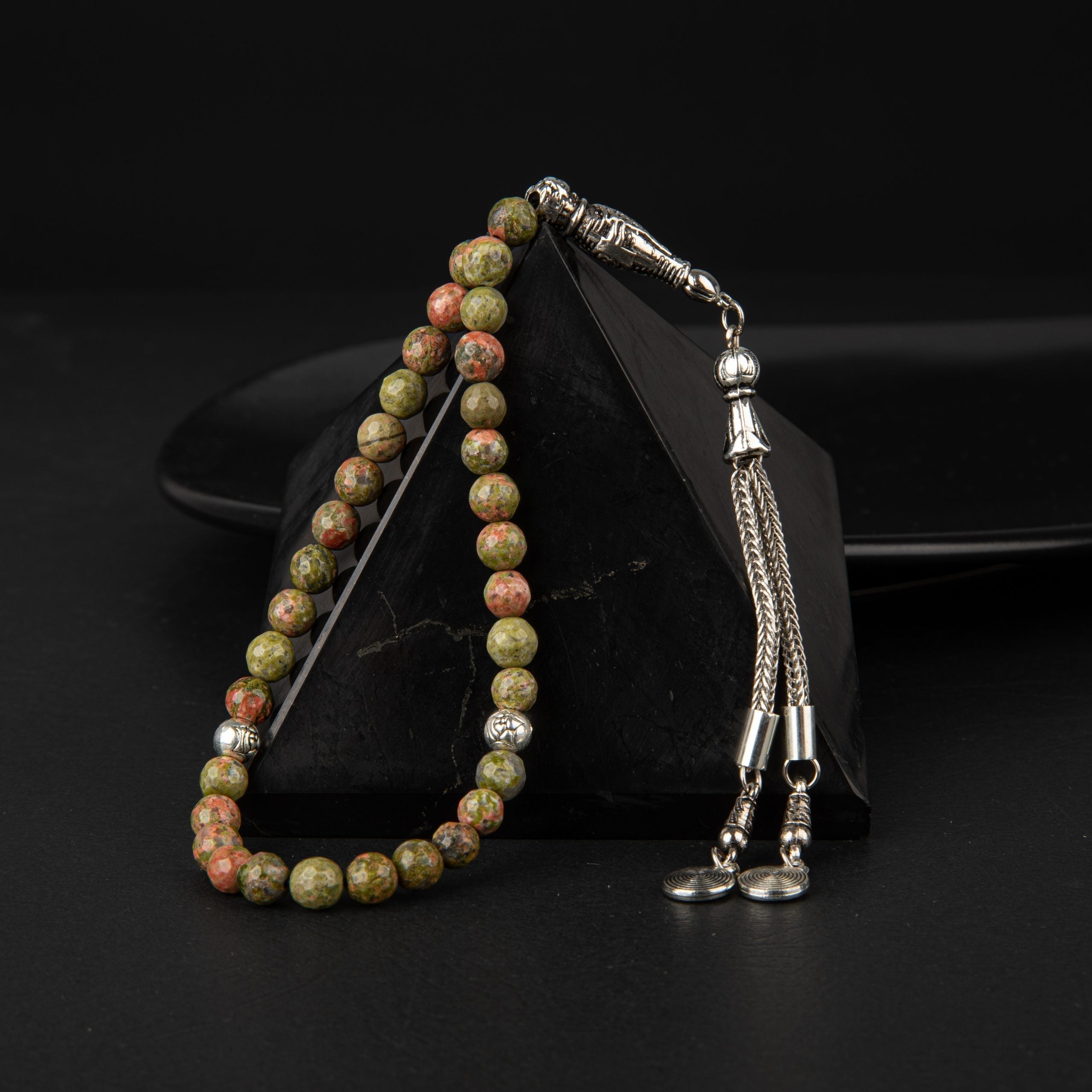 Unakite Natural Gemstone Prayer Beads 33-Bead – 6mm Handcrafted