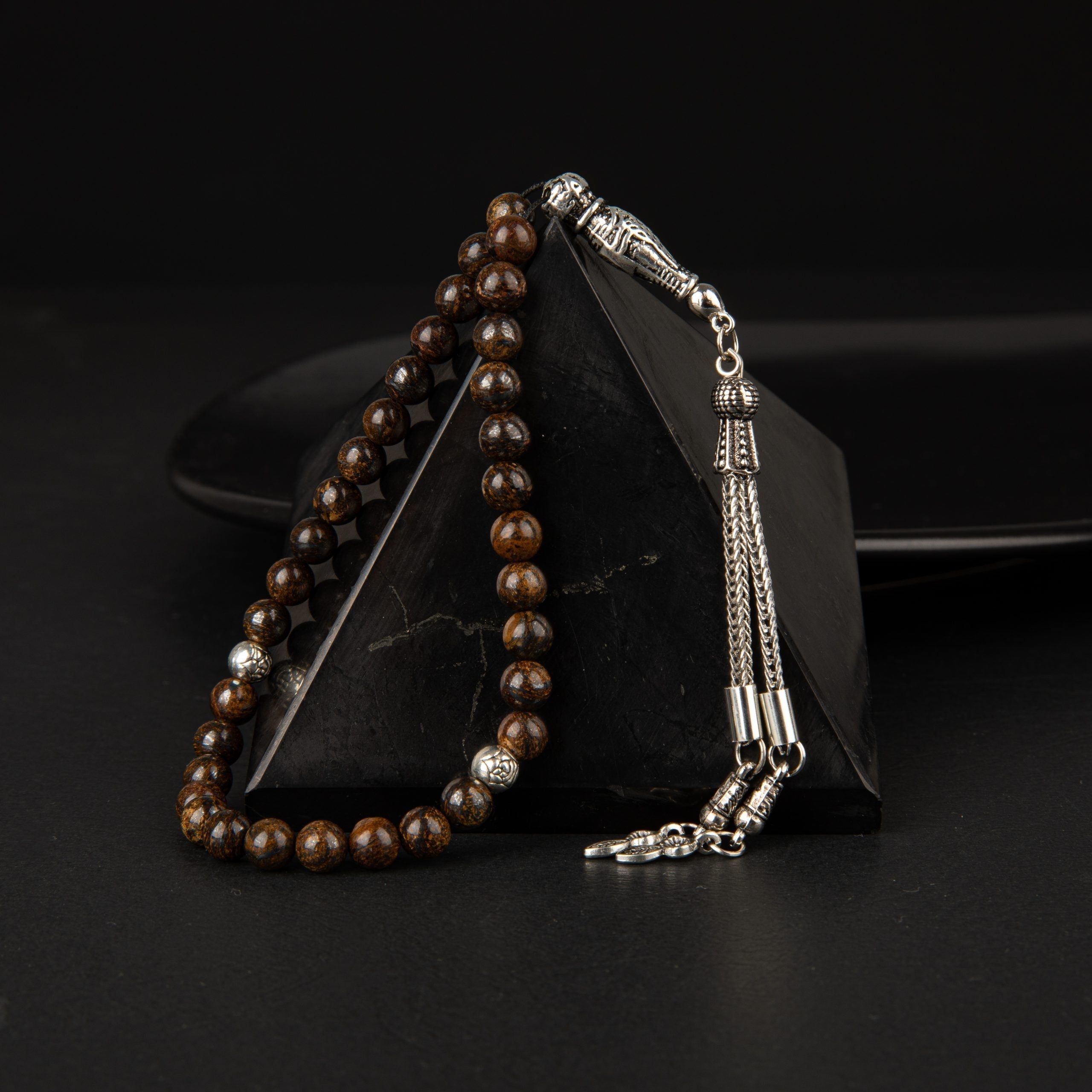 Bronzit Natural Gemstone Prayer Beads 33-Bead – 6mm Handcrafted