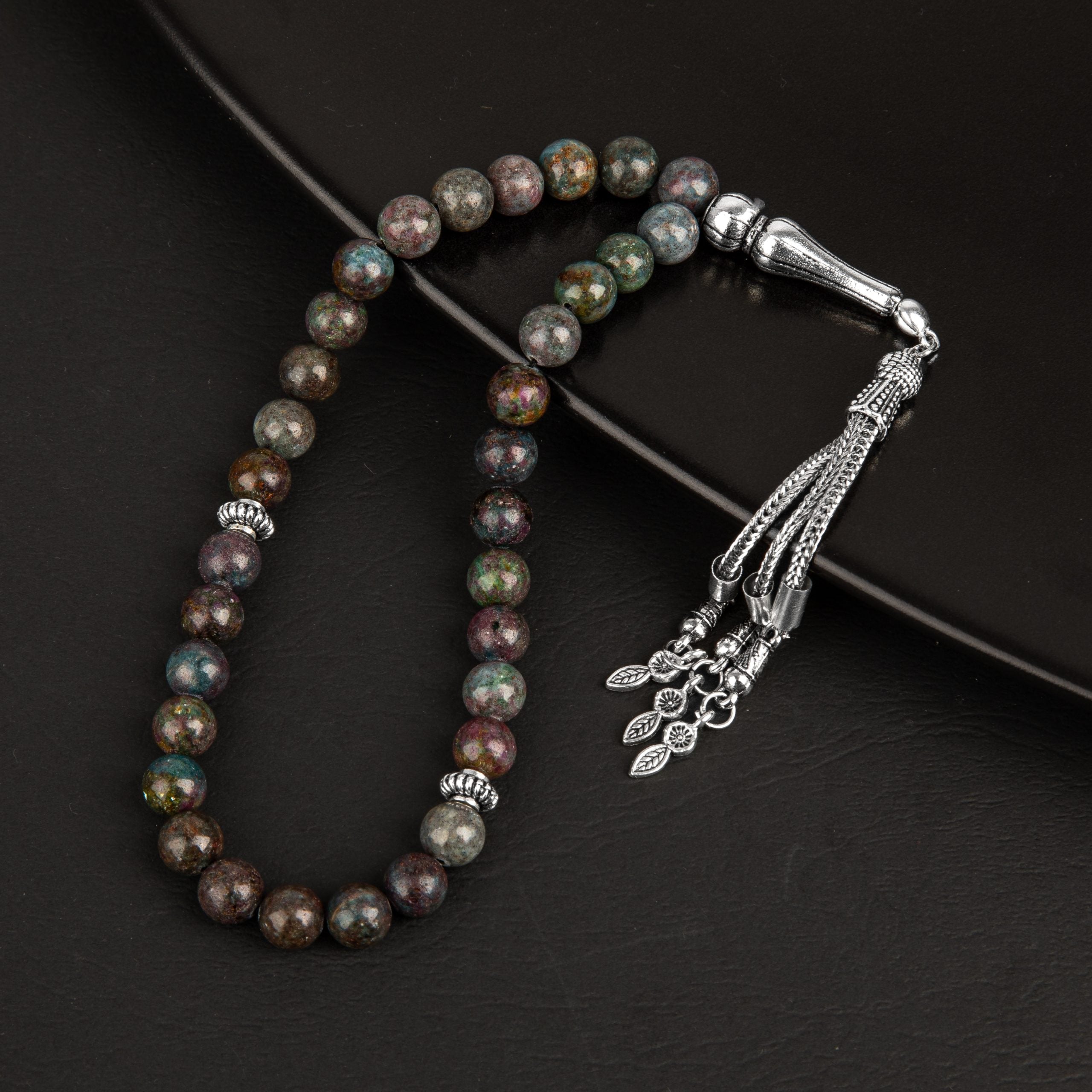 Ruby & Kyanite Natural Gemstone Prayer Beads 33-Bead – 8 mm