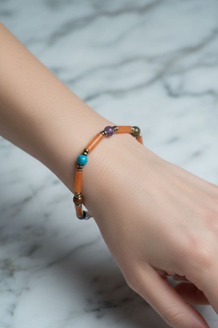 Laboratory Certified Taurus Zodiac Natural Stone Bracelet – Apatite, Chrysocolla & Jade (Serpentine)