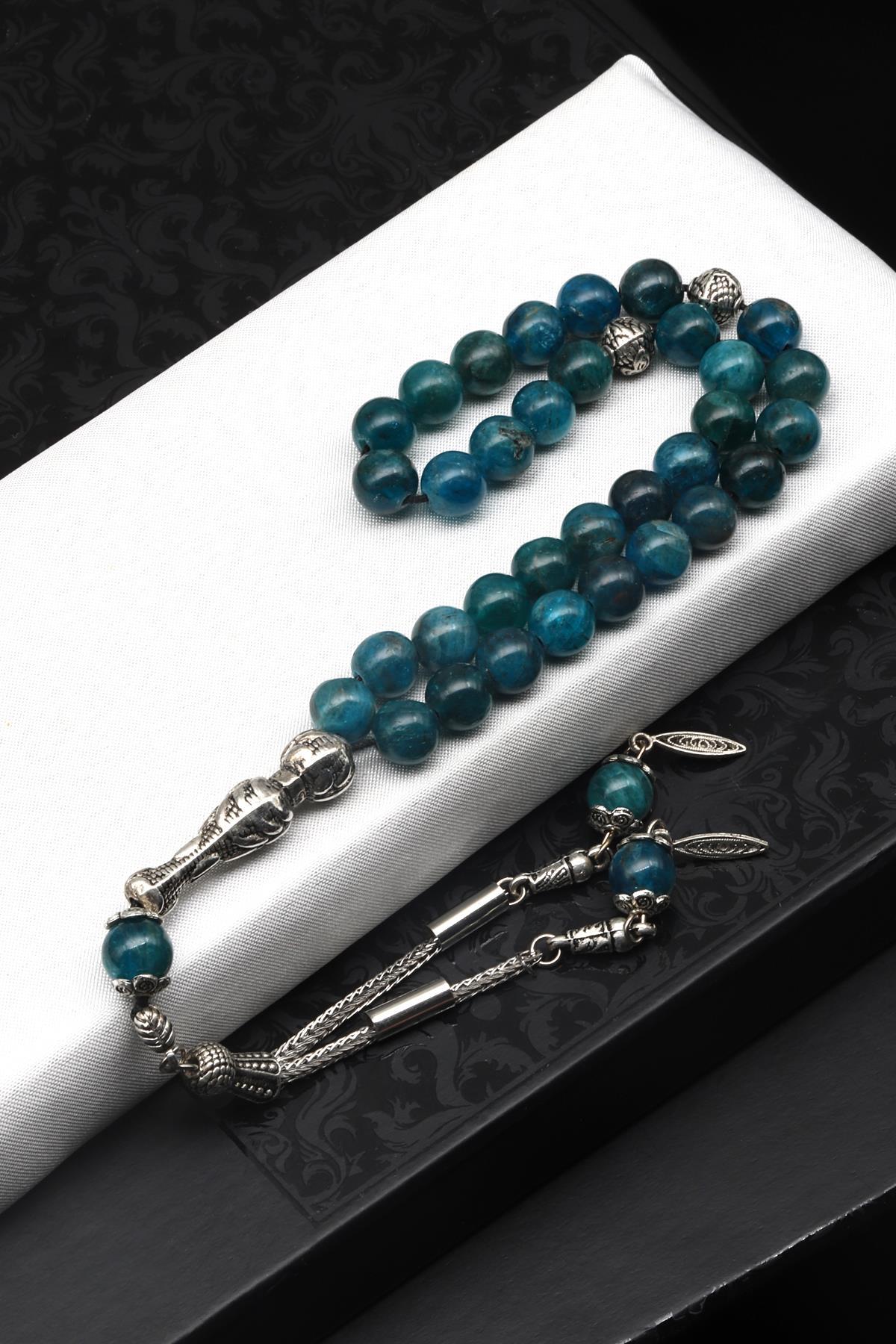 Apatit Natural Gemstone Prayer Beads 8 mm Round Cut