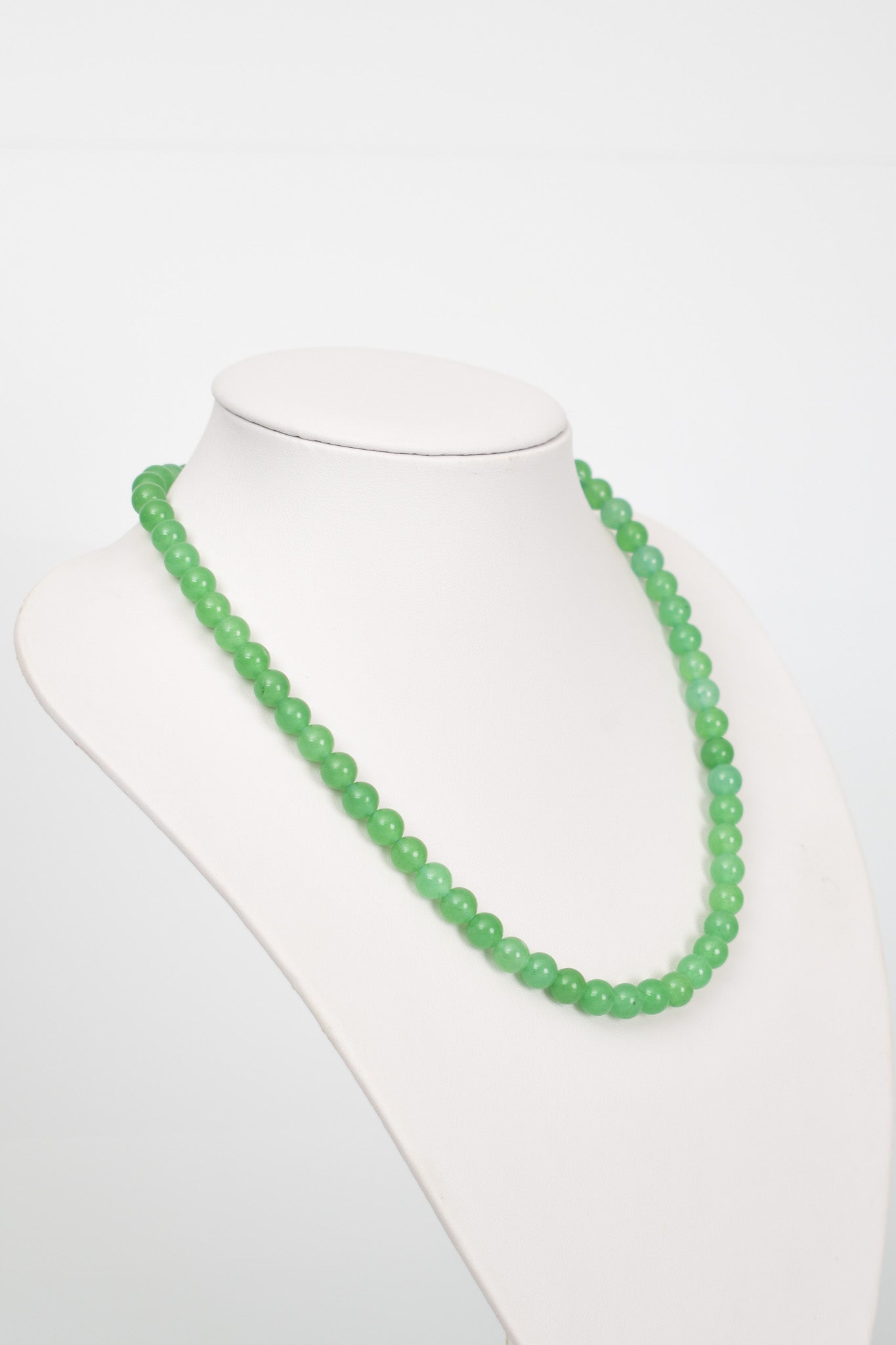 Laboratory Certified Aventurine 8 mm Natural Stone Necklace