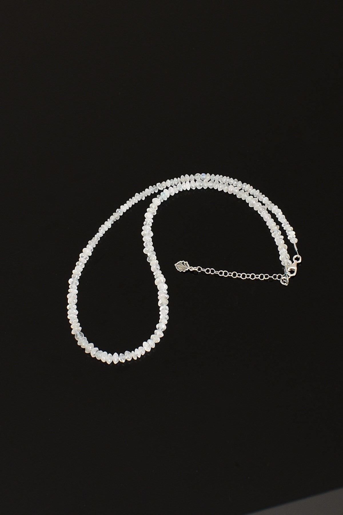 Laboratory Certified Moonstone 4 mm Natural Stone Necklace