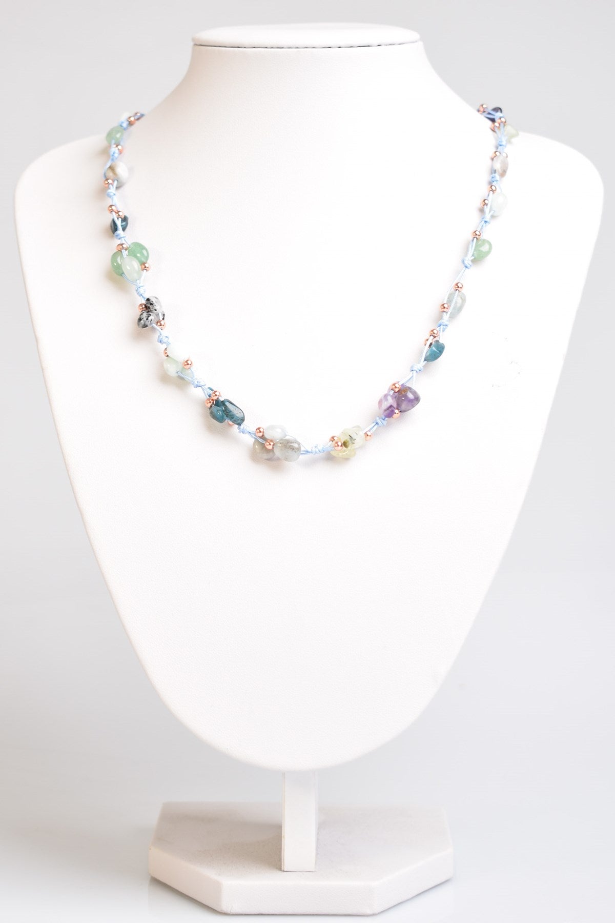 Laboratory Certified Pisces Zodiac Natural Stone Macramé Necklace