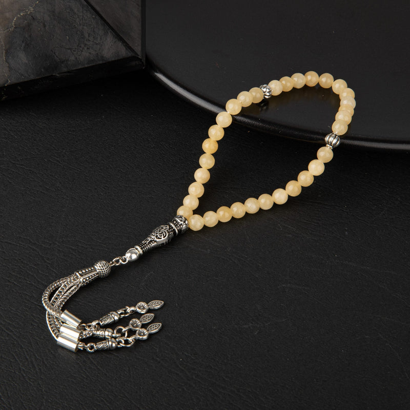 Laboratory Certified Calcite Natural Gemstone Prayer Beads 33-Bead – 6mm