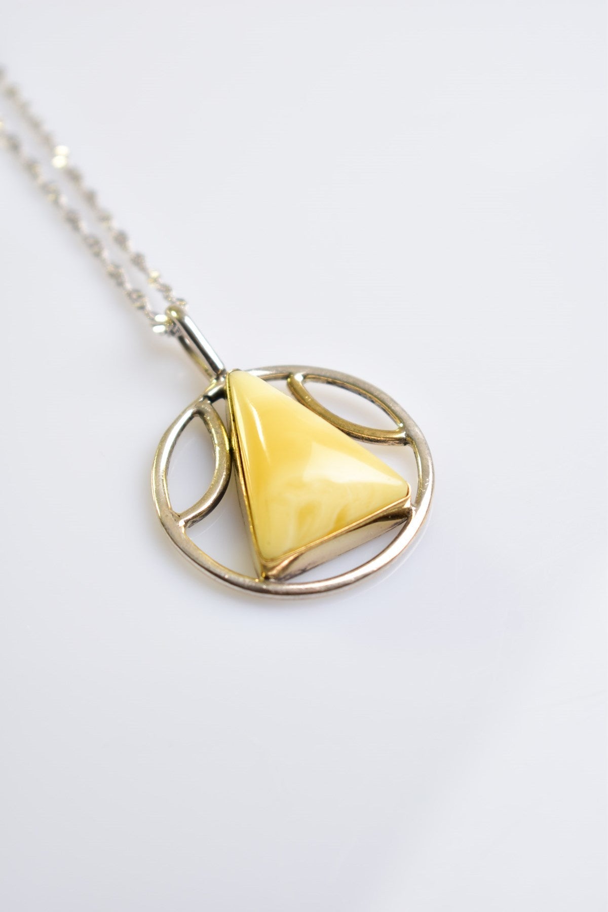 Laboratory Certified Natural Drop Amber 925 Sterling Silver Necklace