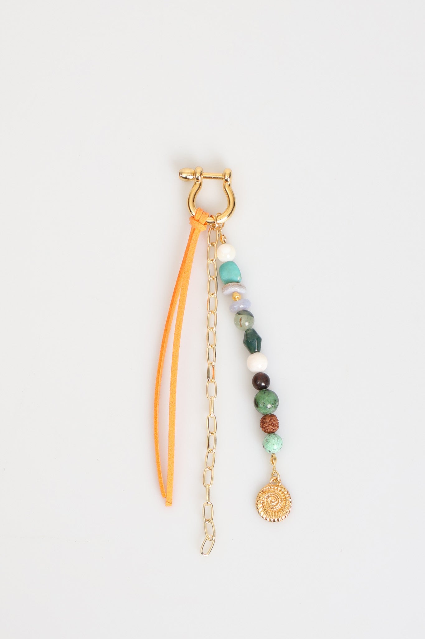 Laboratory Certified Natural Stone Bag Charm – Moonstone, Anyolite, Prehnite, Jasper, Turquoise, Mother of Pearl & Chrysoprase