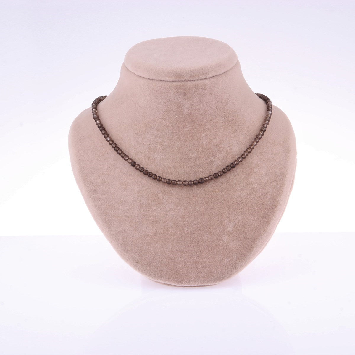 Zevrina Handcrafted Laboratory Certified Smoky Quartz Natural Stone Necklace