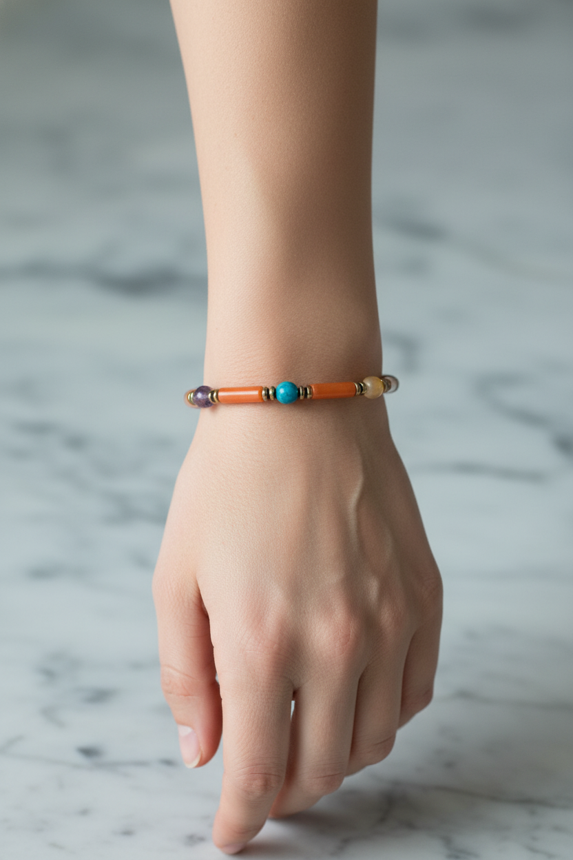 Laboratory Certified Taurus Zodiac Natural Stone Bracelet – Apatite, Chrysocolla & Jade (Serpentine)