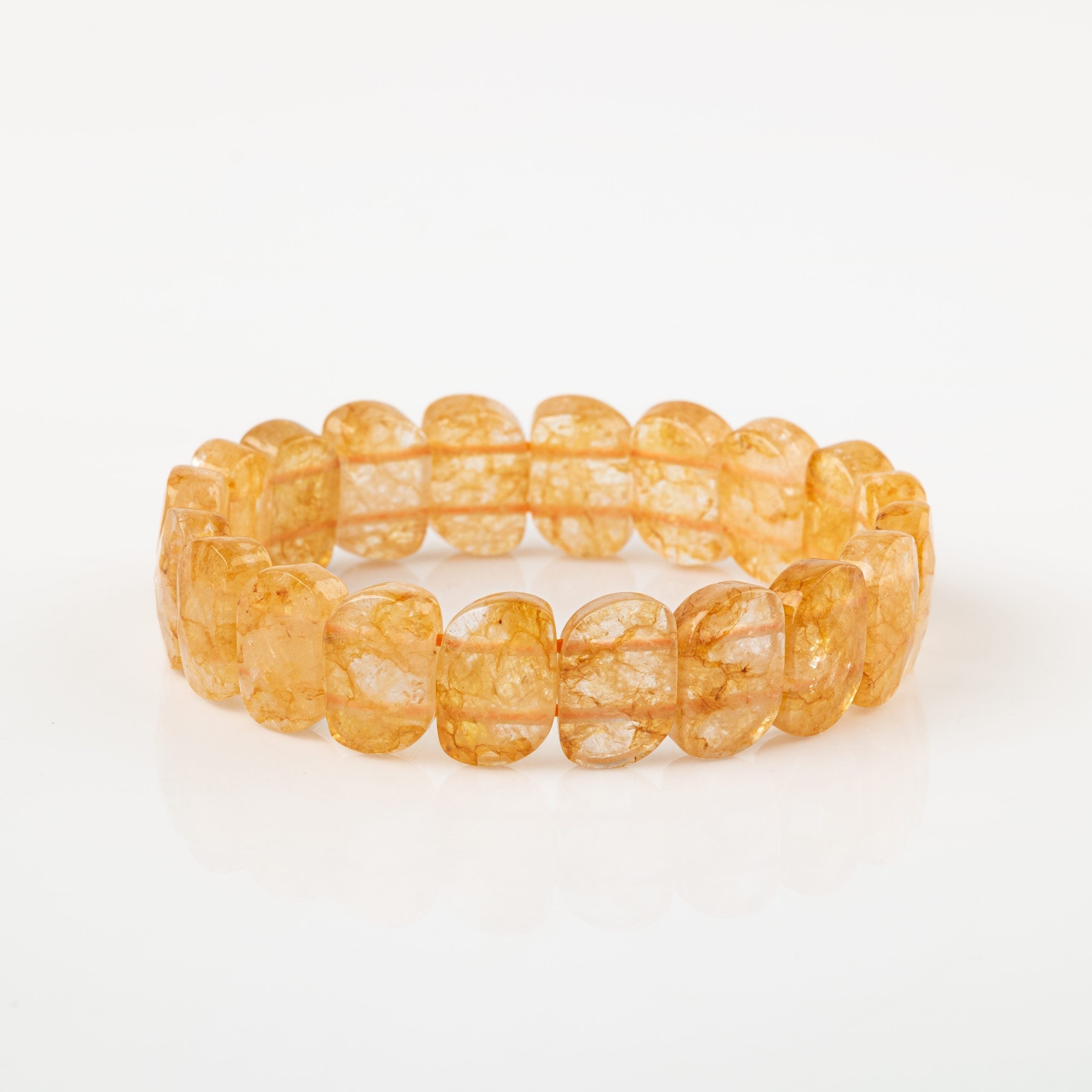 Certified Citrine Wide Cut Special Cut Natural Gemstone Bracelet