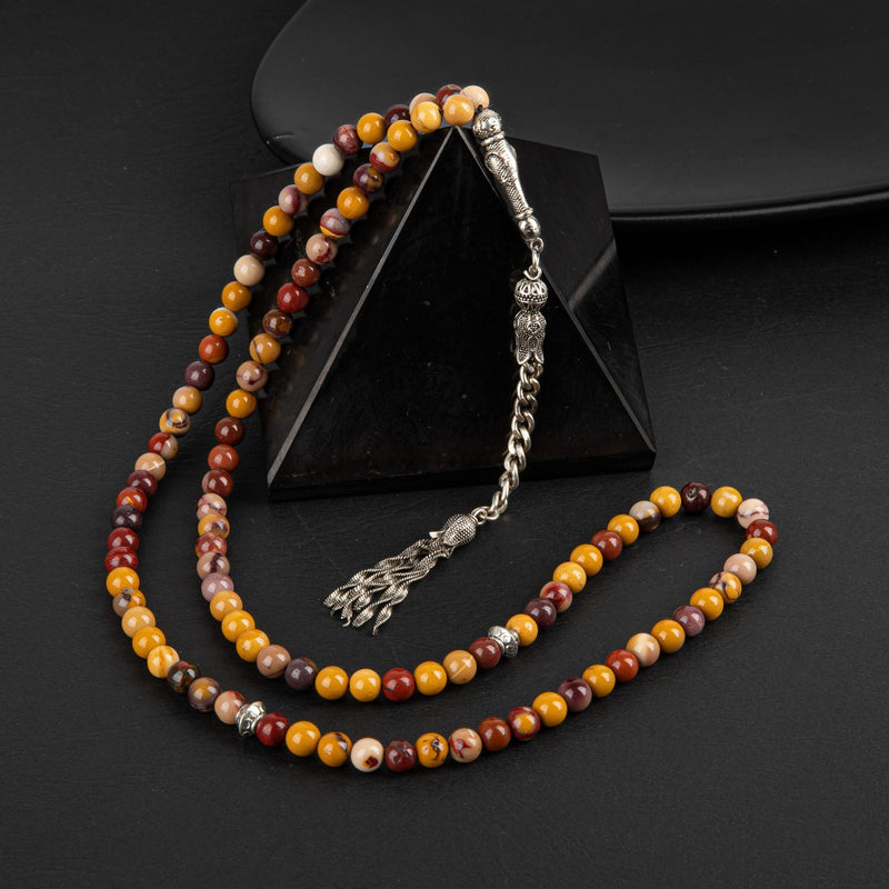 Laboratory Certified Jasper Natural Gemstone Prayer Beads 99-Bead – 6mm