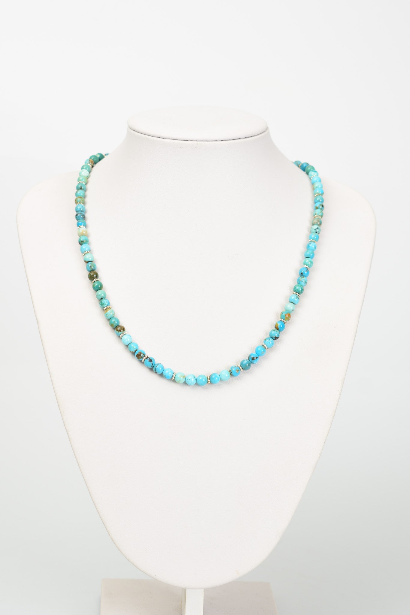 Laboratory Certified Turquoise Natural Stone 925 Sterling Silver Designer Necklace