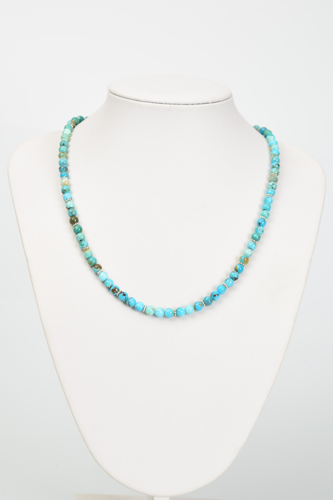 Laboratory Certified Turquoise Natural Stone 925 Sterling Silver Designer Necklace