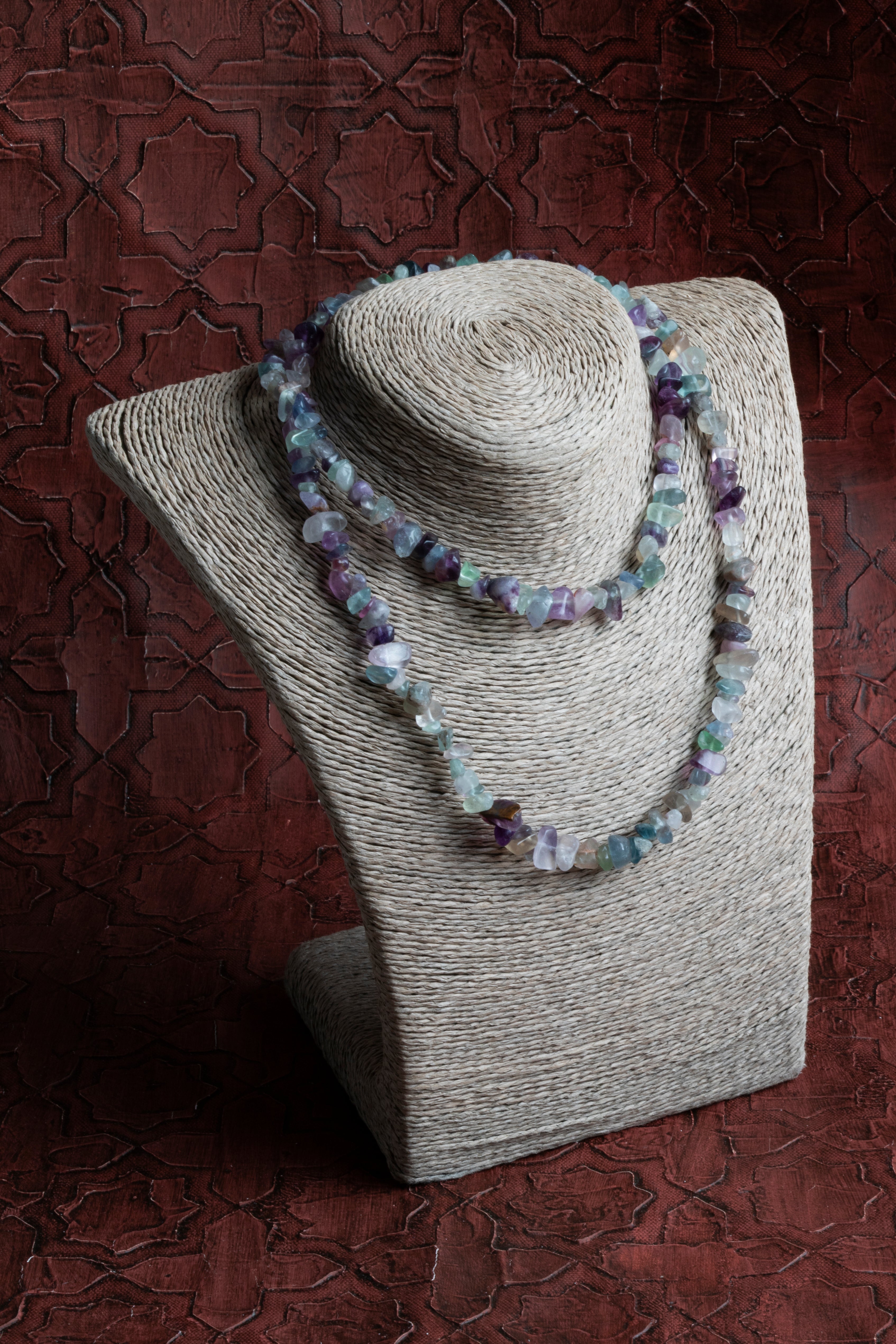 Laboratory Certified Fluorite Natural Stone 925 Sterling Silver Necklace