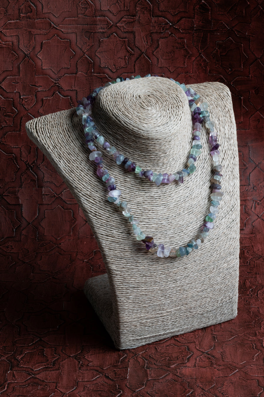 Laboratory Certified Fluorite Natural Stone 925 Sterling Silver Necklace