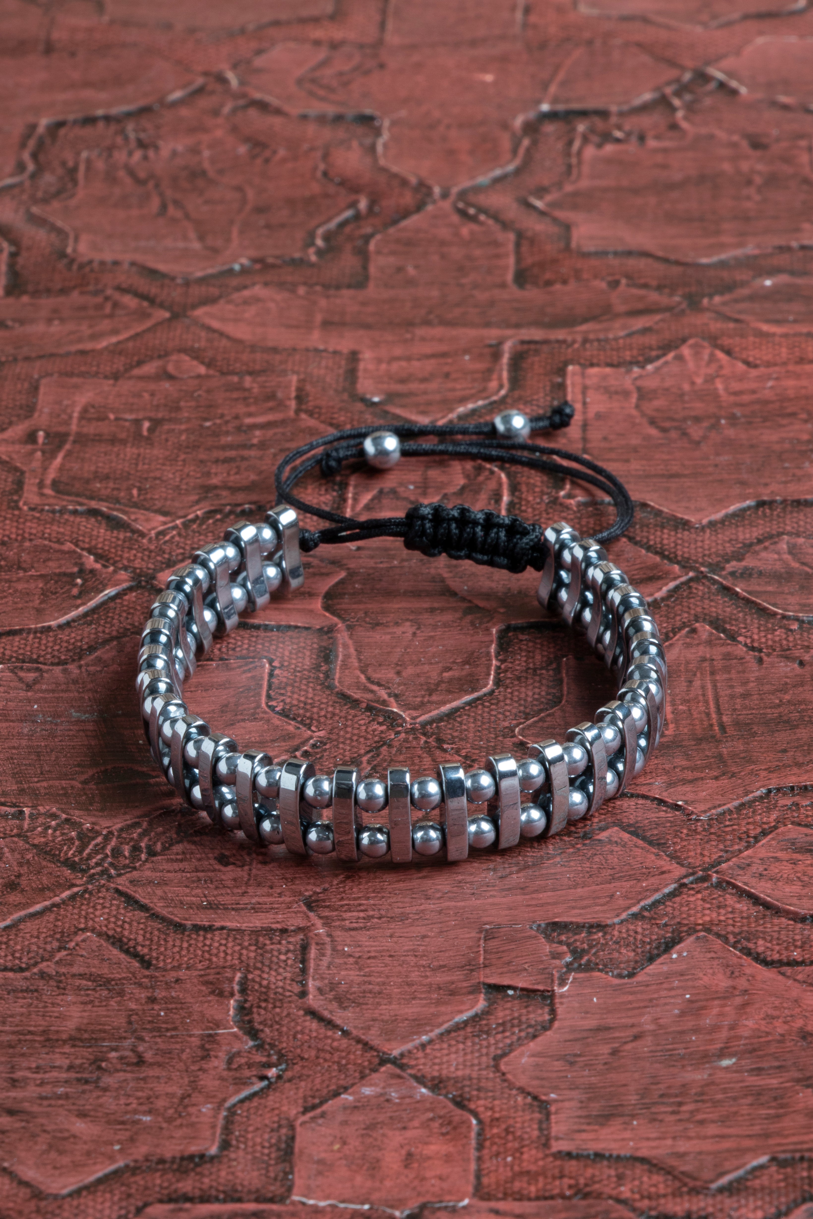 Laboratory Certified Hematite Natural Stone Bracelet