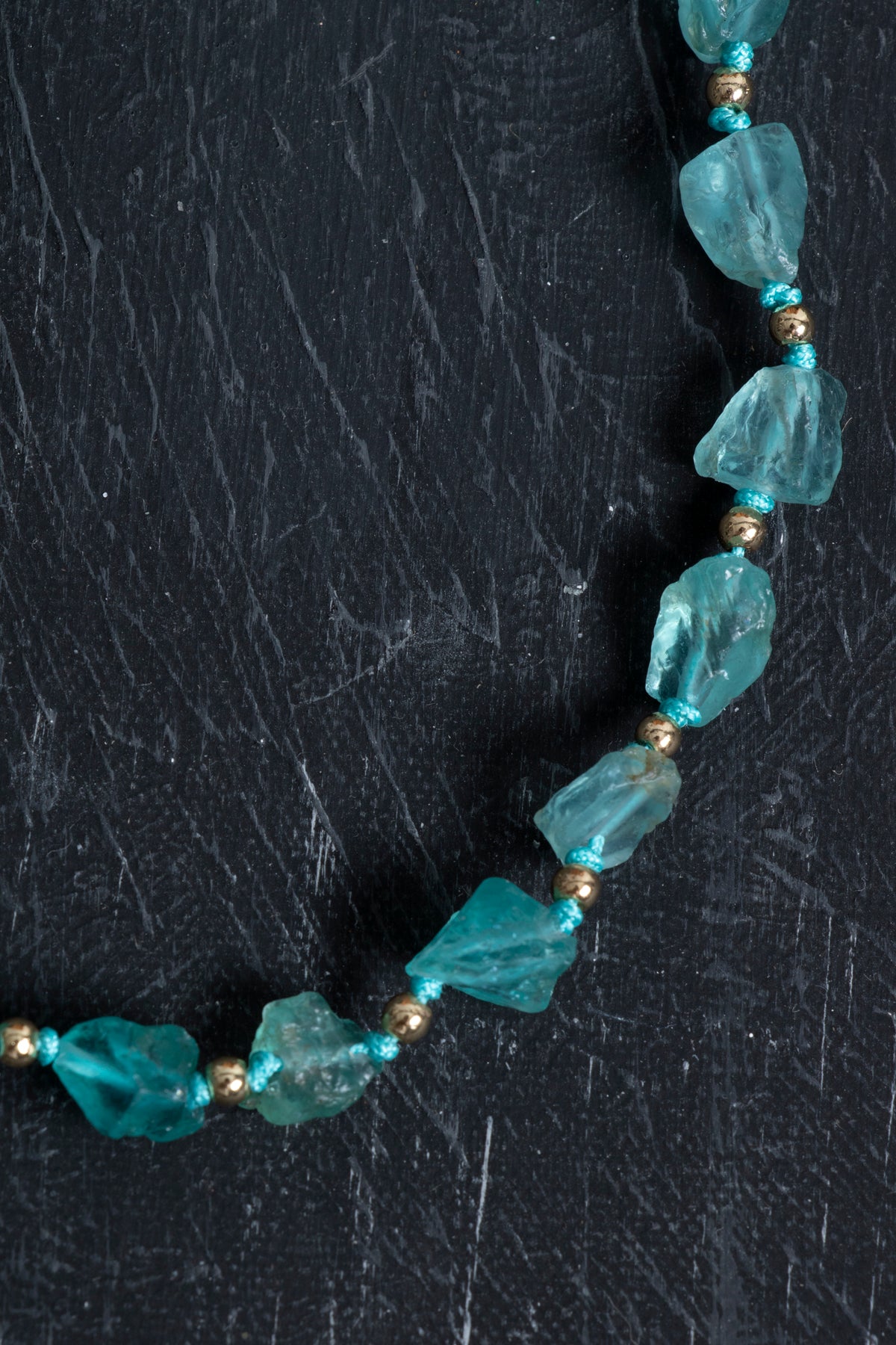 Laboratory Certified Hematite & Apatite Natural Stone Necklace