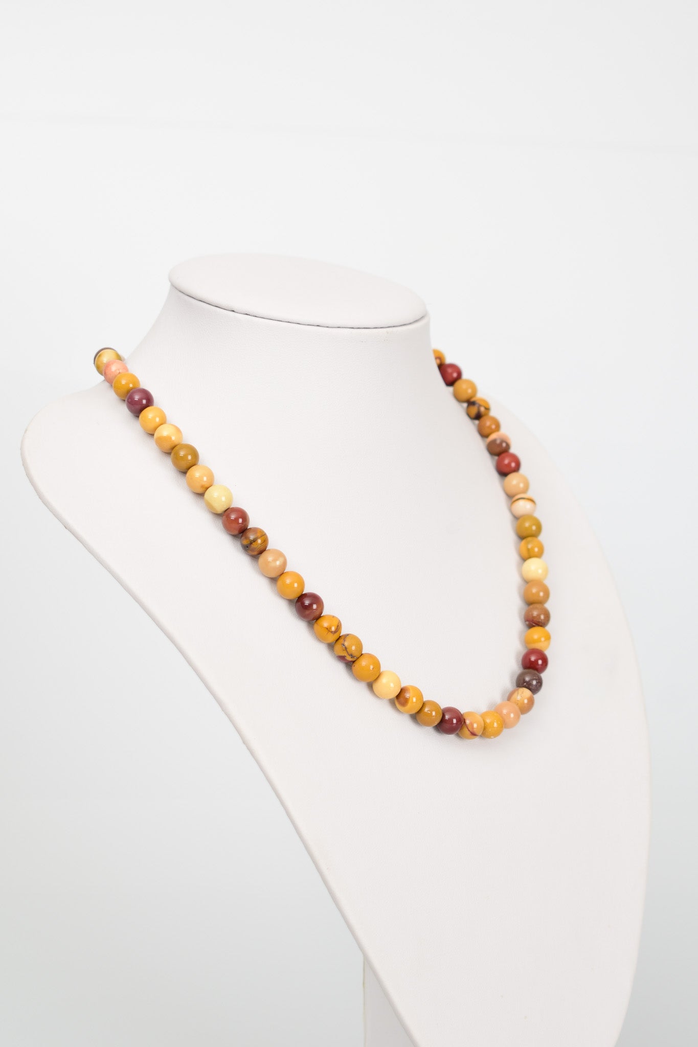 Laboratory Certified Jasper 8 mm Natural Stone Necklace
