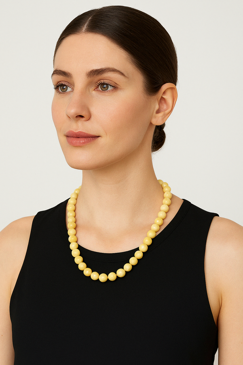 Laboratory Certified Calcite 8 mm Natural Stone Necklace