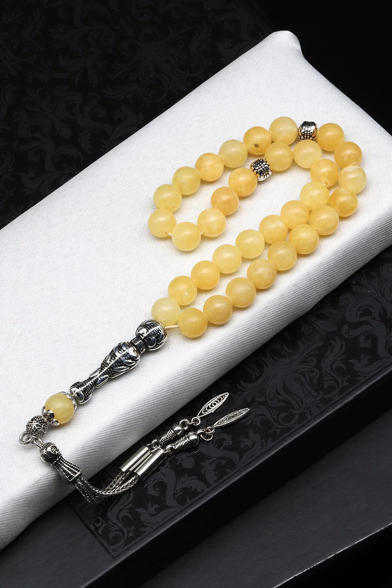 Laboratory Certified Calcite Natural Gemstone Prayer Beads 8 mm