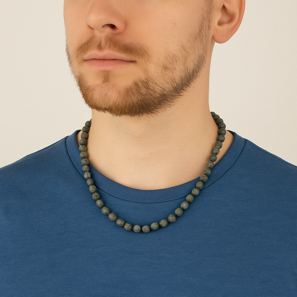 Laboratory Certified Cat’s Eye 6 mm Natural Stone Necklace