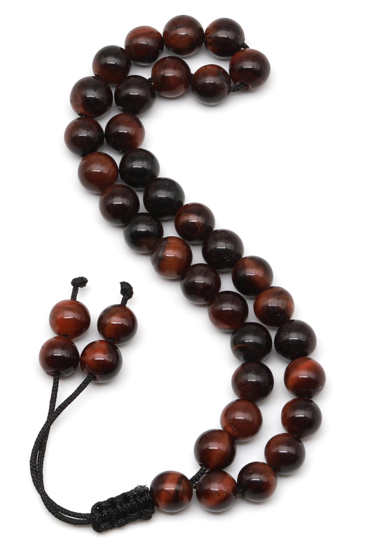 Laboratory Certified Tiger’s Eye Natural Stone Bracelet &amp; Prayer Beads 6 mm