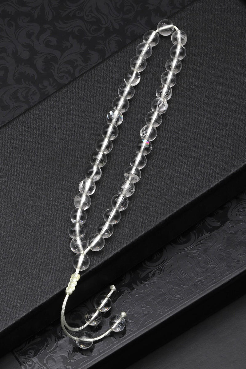 Laboratory Certified Crystal Quartz Natural Stone Bracelet & Prayer Beads 6 mm