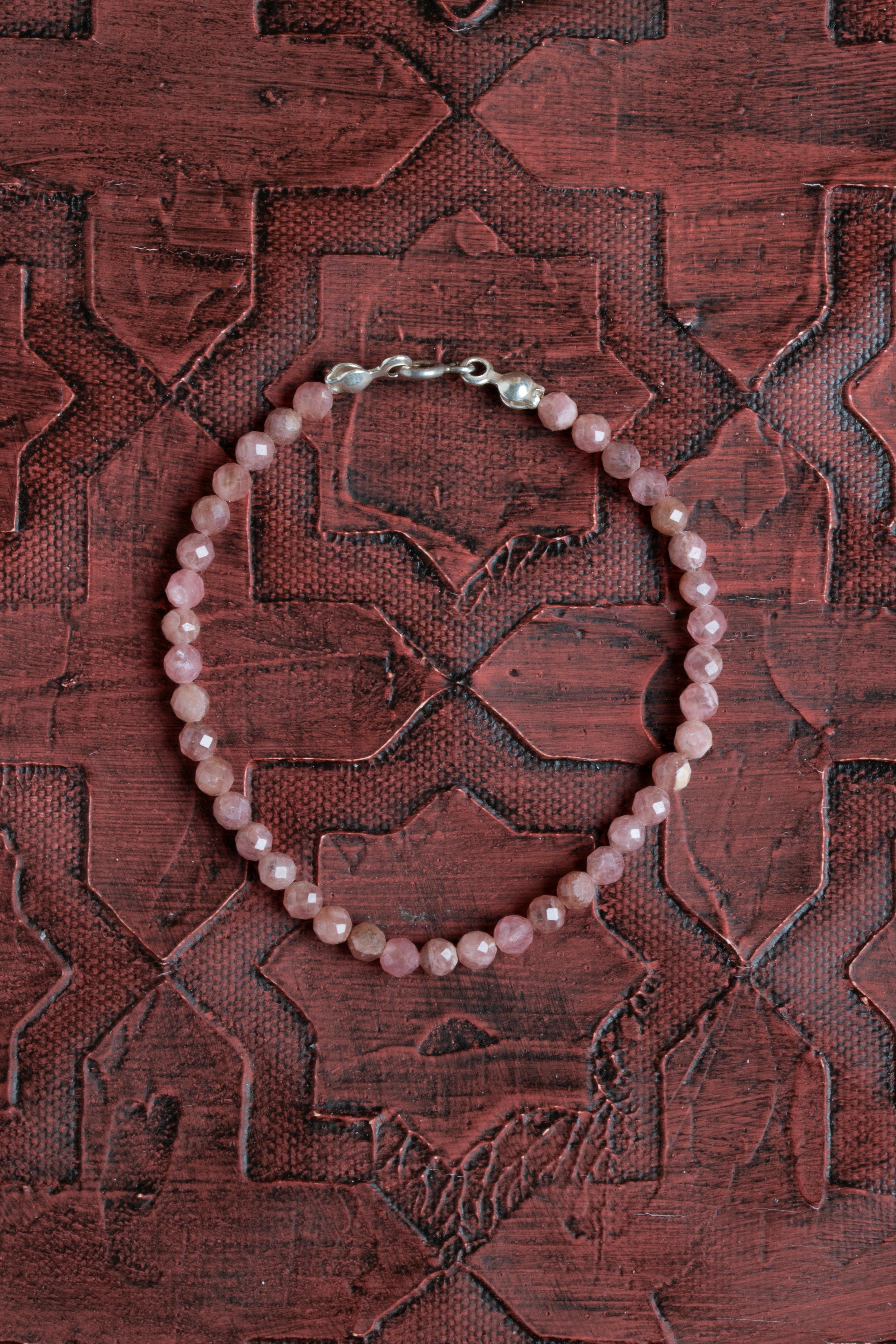Laboratory Certified Rhodochrosite Natural Stone Bracelet 4 mm