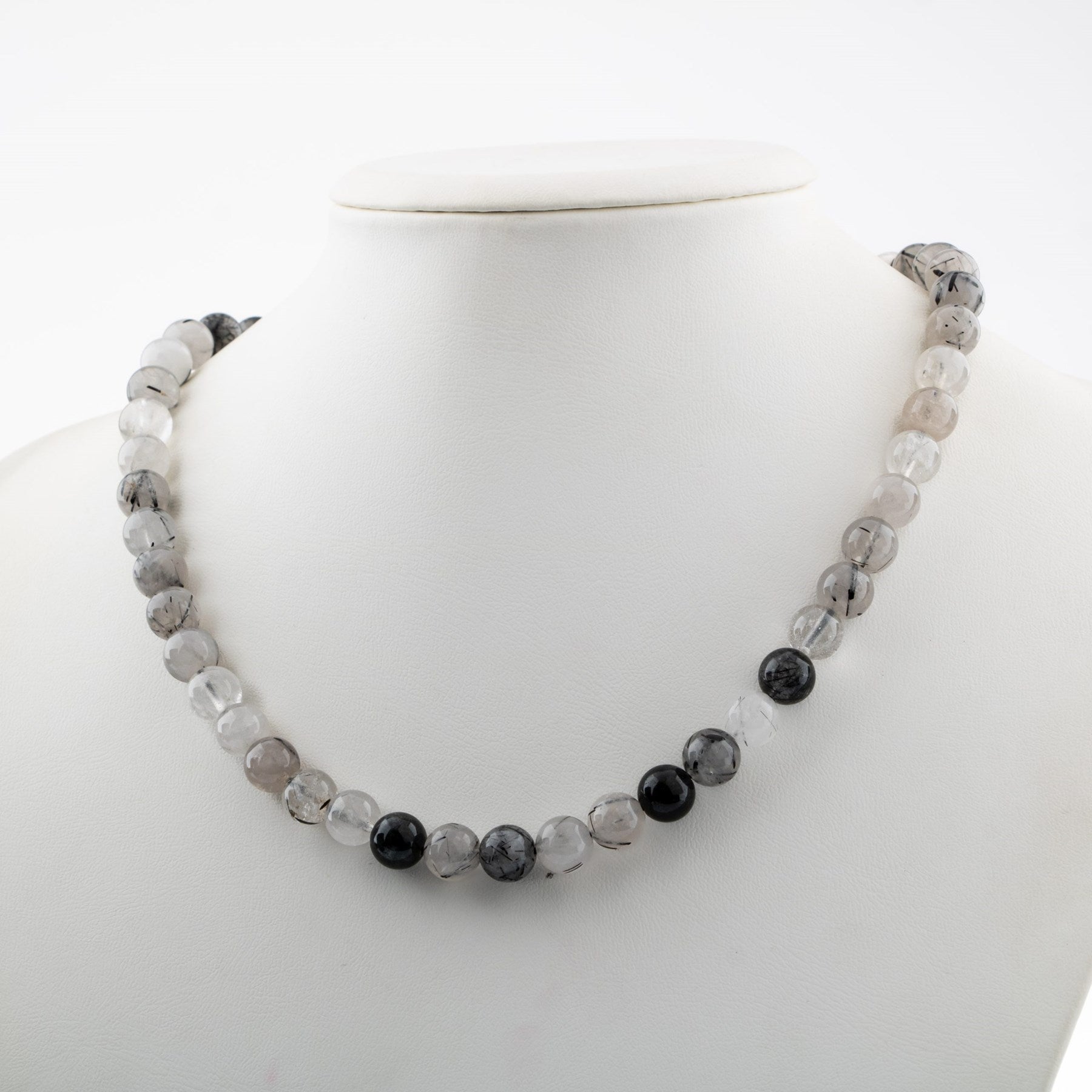 Laboratory Certified Rutilated Quartz 8 mm Natural Stone Necklace