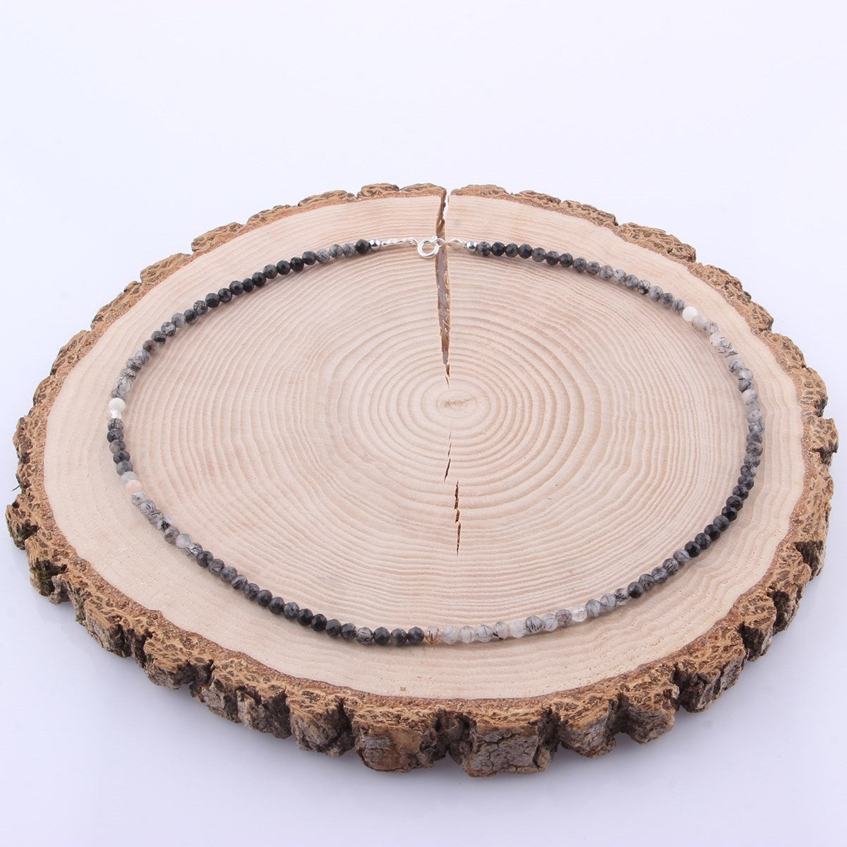 Laboratory Certified Rutilated Quartz Natural Stone Necklace 3 mm