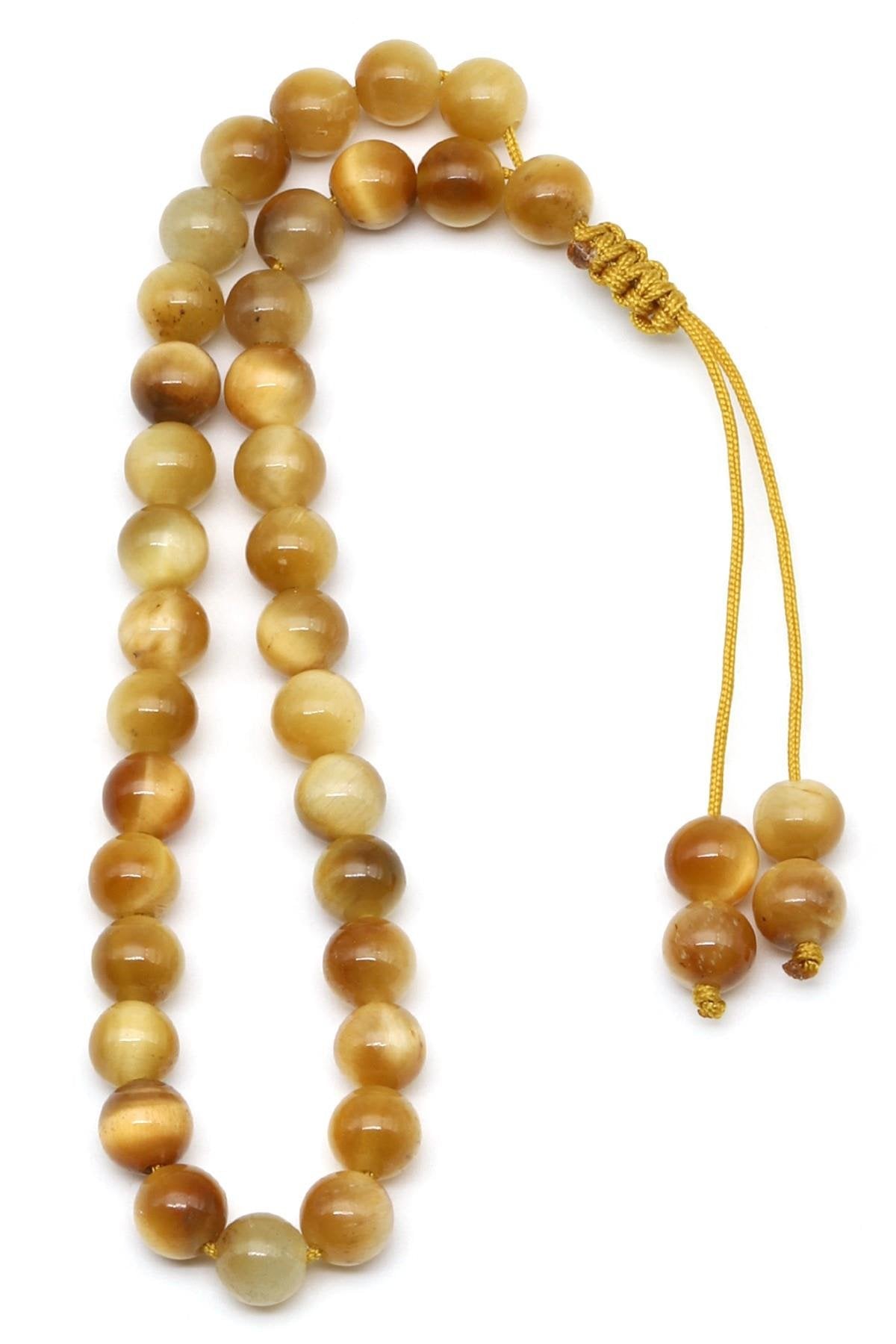 Laboratory Certified  Yellow Tiger’s Eye Natural Stone Bracelet & Prayer Beads 6 mm