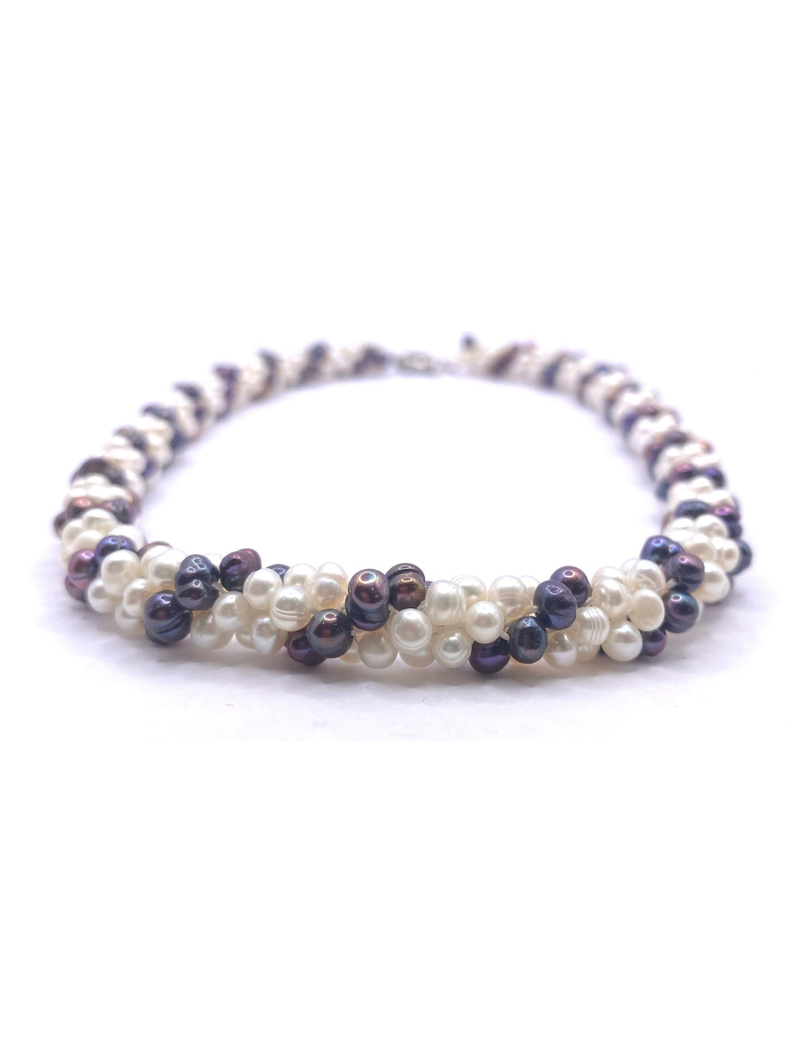 Laboratory Certified Silver Burmese Pearl Necklace – Elegant & Classic Design