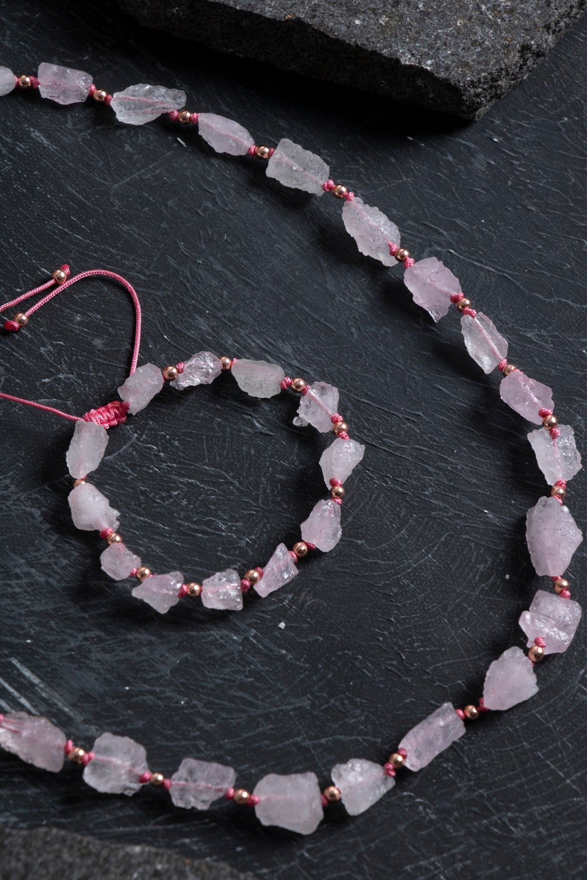 Sertifikalı Ham Pembe Kuvars Doğaltaş Takım