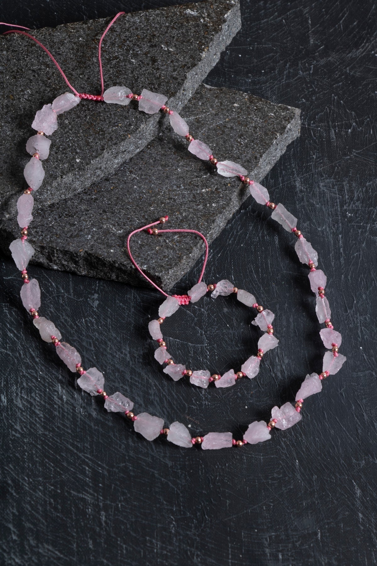 Sertifikalı Ham Pembe Kuvars Doğaltaş Takım