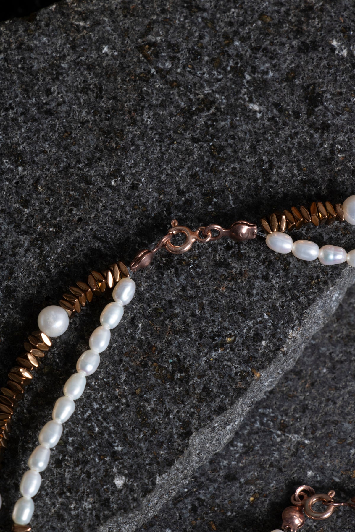 Sertifikalı İnci ve Hematit Doğaltaş Takım