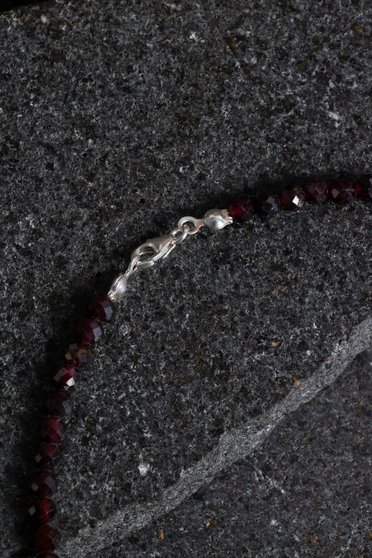 Sertifikalı Lal Fasetli Doğal Taş Kolye 